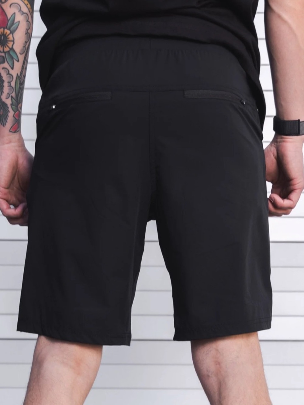 DIXXON Black Men's Athletic Performance Shorts 9in seam - Picture 2 of 4